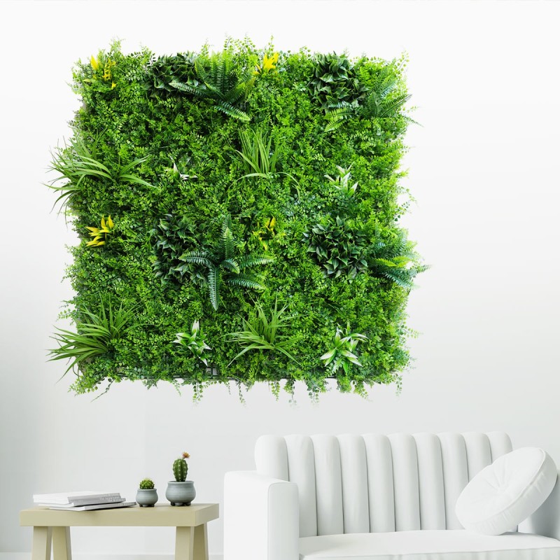 Mur vegetal artificiel brise vue Fougère dense