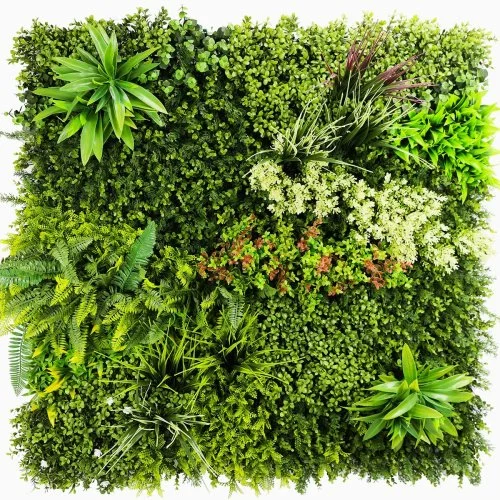 Prairie-Color Mur Vegetal Artificiel  – Explosion de Couleurs plaque de 1m x 1m