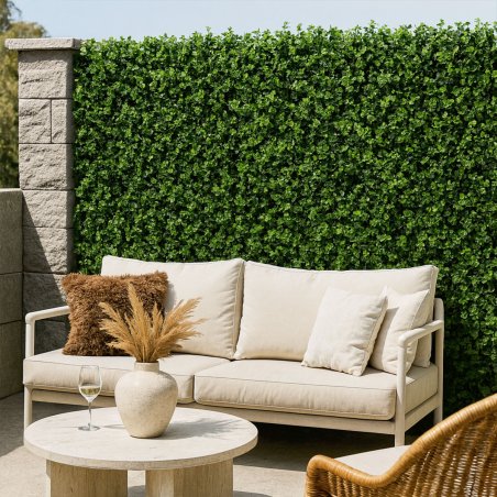 Mur végétal dense en lierre pour intérieur ou exterieur, occultant et décoratif, lot de 5