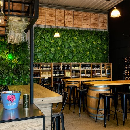 Exemple en interieur du Mur vegetal artificiel brise vue Exotik