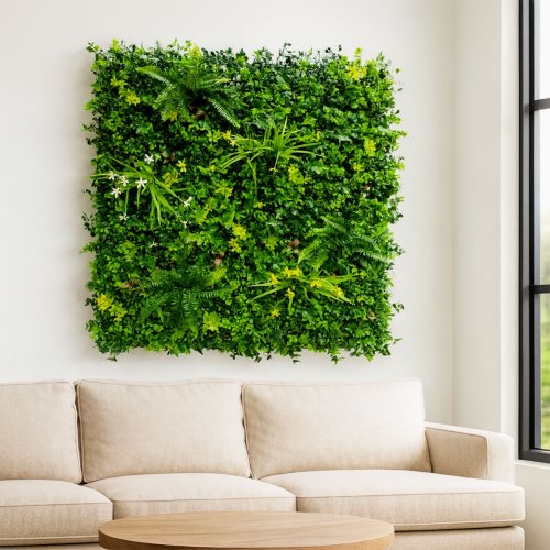 Mur végétal artificiel dense, Vegetal Chic, décoration intérieure réaliste