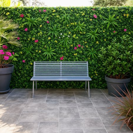 Panneau végétal artificiel dense Vegetal Chic, décor extérieur réaliste