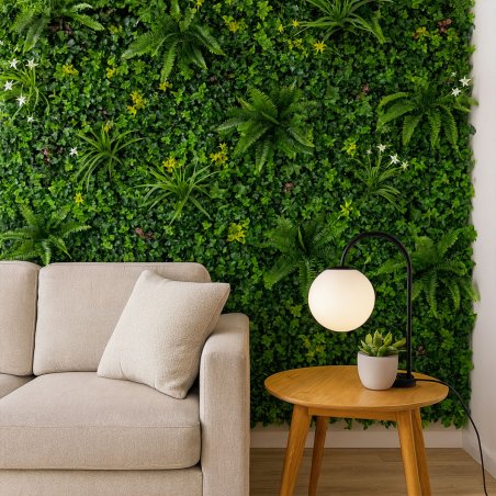 Mur végétal dense et réaliste, Vegetal Chic, décoration d’intérieur
