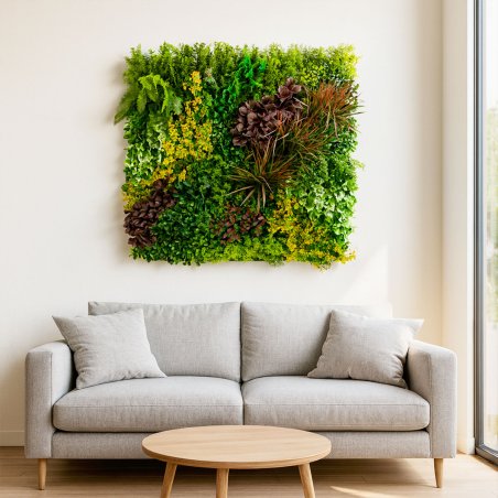 Plaque végétale Life MGS, faux mur végétal pour intérieur