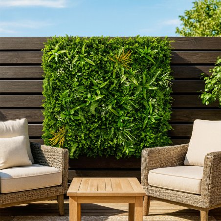 Mise en situation Savane mur végétal artificiel terrasse