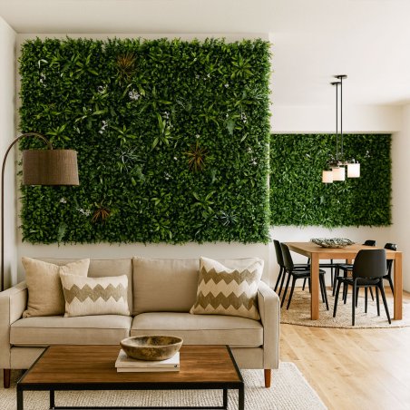 Panneau Savane mur végétal artificiel clipsable 1x1m