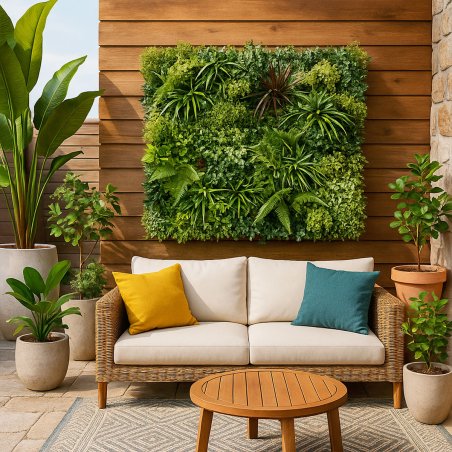 Mur vegetal artificiel brise vue Luxury