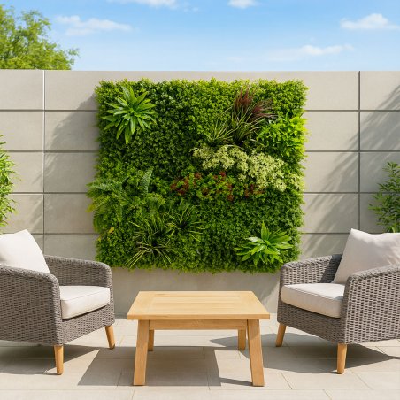 Prairie-Color mur végétal artificiel couleurs vives extérieur terrasse 1m²