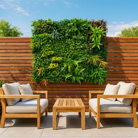 Jungle mur végétal artificiel luxe extérieur terrasse 1m²