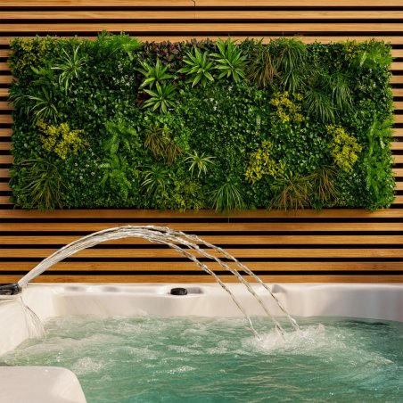 Faux mur végétal Jungle feuillage dense extérieur 1m² SPA
