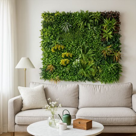 1m² Jungle mur végétal artificiel luxe intérieur salon
