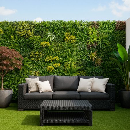 Mur complet vegetal artificiel Jungle extérieur terrasse 1m²