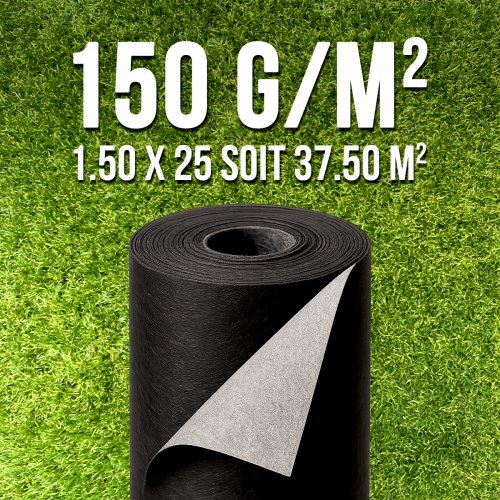 Rouleau de bache Géotextile indéchirable de 1.5mx25 en 150 grs 2