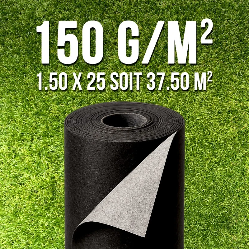Rouleau de géotextile MGS 150 g/m² pour séparer les couches sur un sol préparé