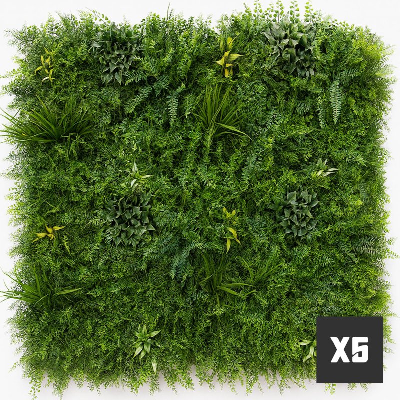 Mur vegetal artificiel brise vue Fougère dense lot de 5 Mur vegetal artificiel brise vue Fougère dense lot de 5