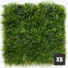 Mur vegetal artificiel brise vue Fougère dense lot de 5