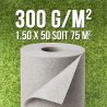 75 m2 de Geotextile Toile de Paillage 300grs