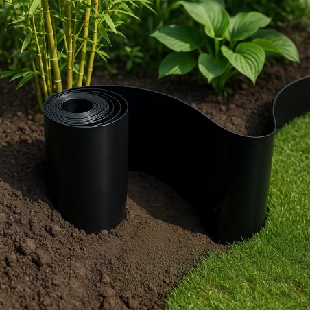 Barrière anti‑racines étanche 70×500 cm – stop rhizomes de bambou, pose avec chevauchement 20–30 cm