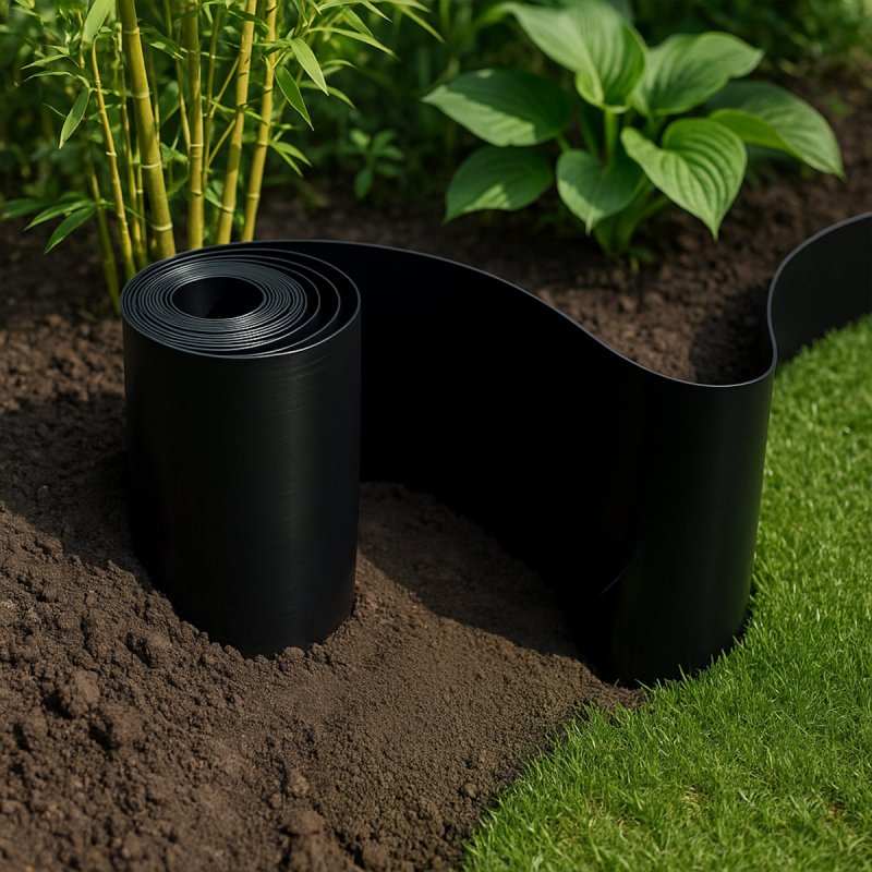 Barrière anti‑rhizome 70×10 m – pose en tranchée, chevauchement 20–30 cm, protection fondations