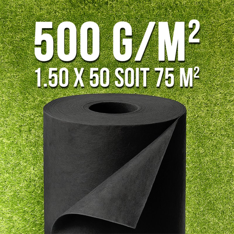 Membrane de Geotextile 500grs 1.5Mx50M soit 75m2 MGS