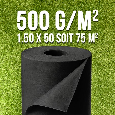 Membrane de Geotextile 500grs 1.5Mx50M soit 75m2 MGS