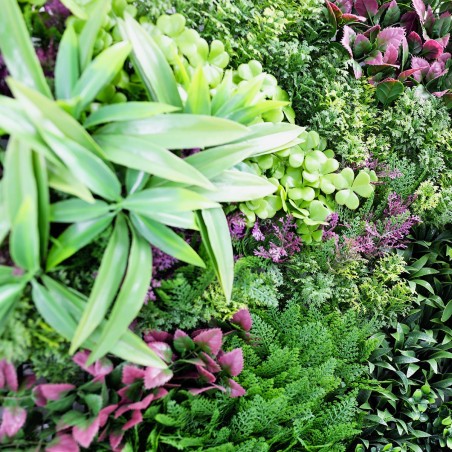 Mur végétal artificiel brise vue style bois Wood Colors lot de 5