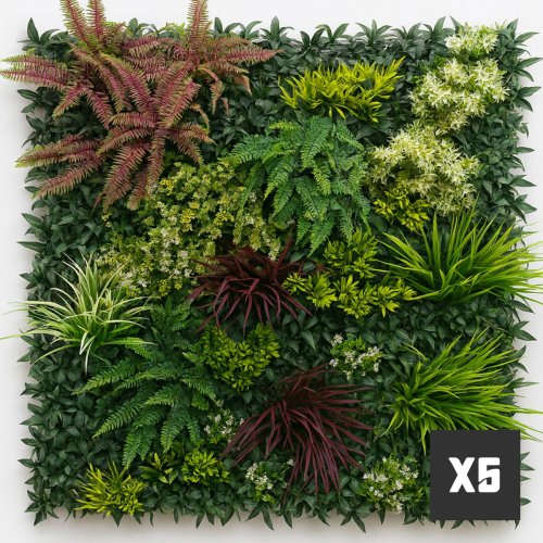 Tropic mur végétal artificiel lot de 5 panneaux