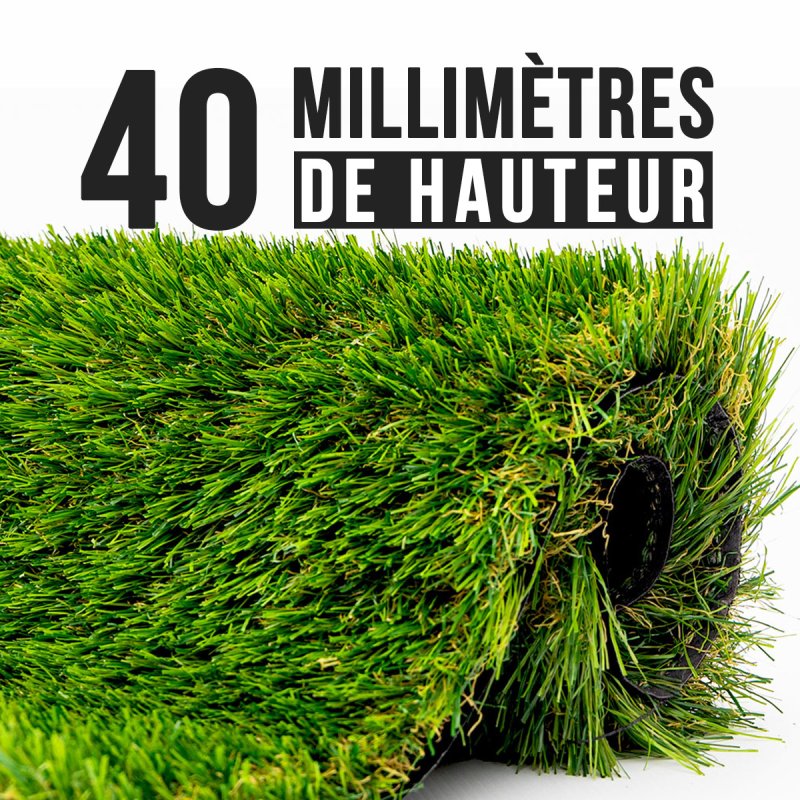 Gazon Synthetique haut de gamme 40mm -  22m2