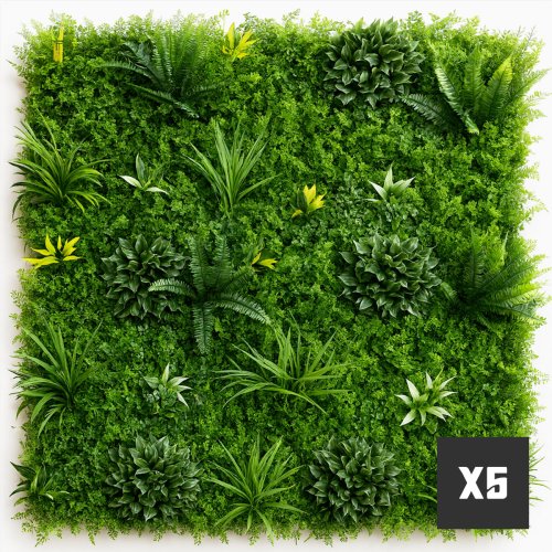 Mur vegetal artificiel brise vue Fougère dense lot de 5