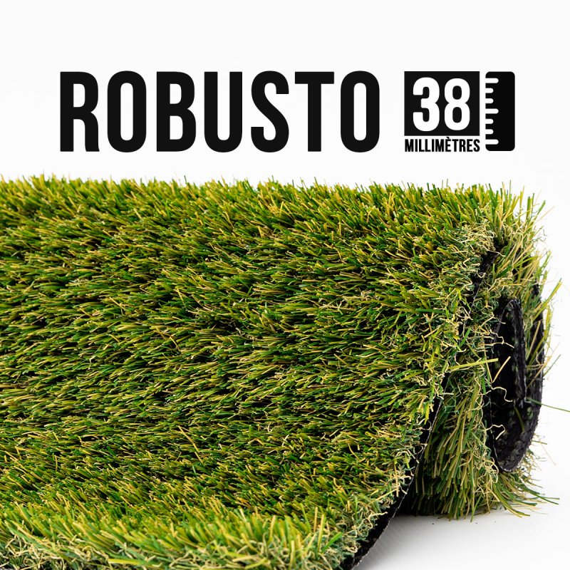 Gazon synthétique Robusto Saint Étienne 35mm, robuste et durable