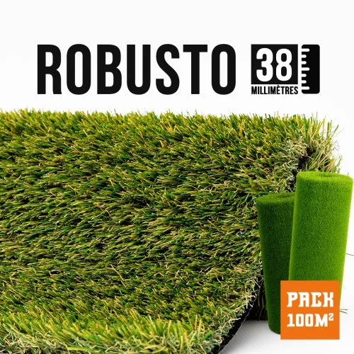Gazon synthétique Robusto Saint Étienne 35mm, robuste et durable