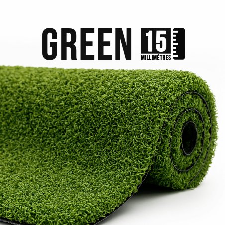 Gazon synthétique 15 mm spécial golf en rouleau largeur 2 m
