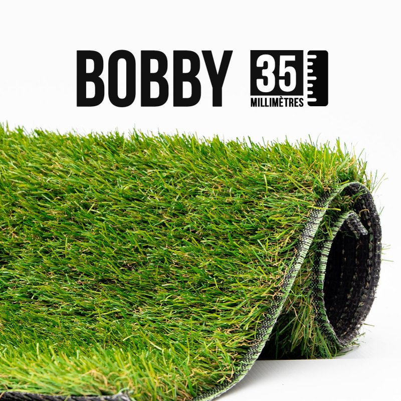 Gazon synthétique et Pelouse Synthétique Bobby / Aubagne 35mm couleurs réalistes