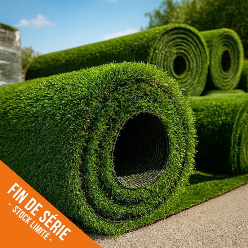 Gazon synthétique et Pelouse Synthétique City 42mm 20m2 chute en 2M de large