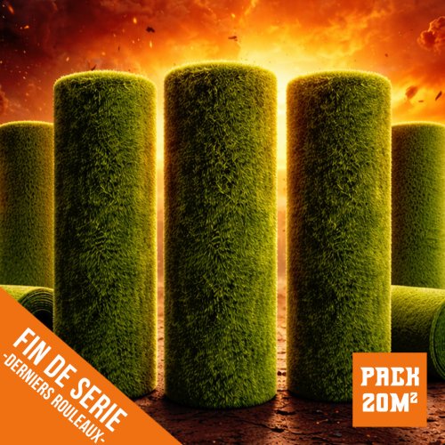 fin de serie Gazon Synthétique Impression Lille 52mm Et Pelouse Synthétique 20M2 promo