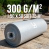 Membrane de Geotextile 300grs 1.5Mx50M soit 75m2 MGS 2