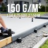 Géotextile terrasse MGS 150 g – bâche indéchirable drainante sous plots bois ou composite