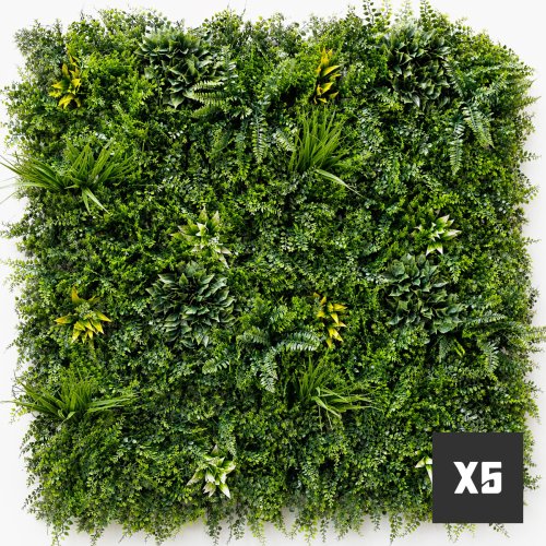 Mur vegetal artificiel brise vue Fougère dense lot de 5