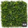Mur vegetal artificiel brise vue Fougère dense lot de 10