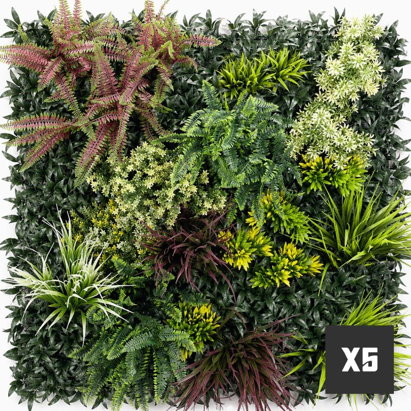 Tropic mur végétal artificiel lot de 5 panneaux