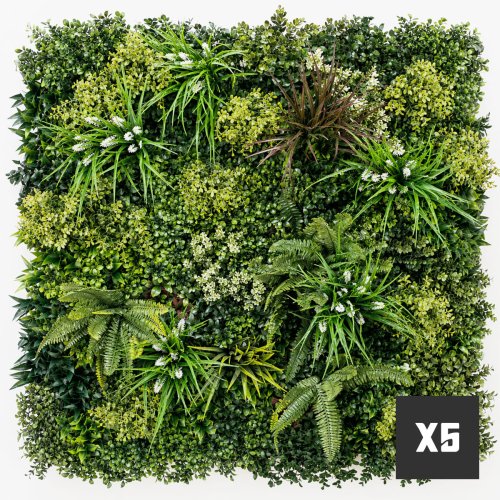 Mur végétal artificiel brise vue Luxury lot de 5 panneaux