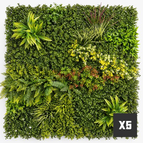 Prairie-Color Mur Vegetal Artificiel lot de 5