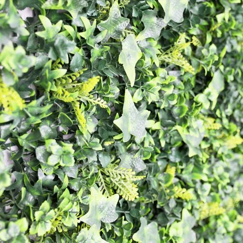 Lot économique 5 murs végétaux artificiels lierre brise vue 1m x 1m
