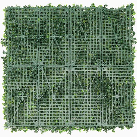 Lot de 5 carrés mur végétal artificiel lierre dense et occultant 1m²