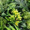 Gros plan Exotik panneau végétal artificiel feuillage dense
