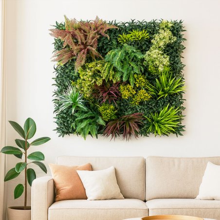 Mur végétal artificiel Tropic lot de 5 plaques 1 m²