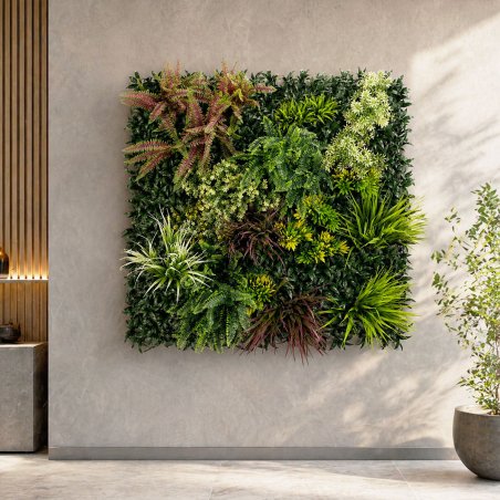 Mur vegetal artificiel brise vue Wood Colors