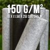 375m2 LOT DE 10 Rouleaux de Géotextile 150grs 1.5Mx25M