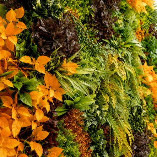 Mur Végétal Artificiel 1 x 1 m Amazone Automne