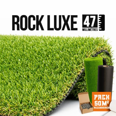 Rock / Luxe 47mm gazon synthétique haut de gamme aspect naturel